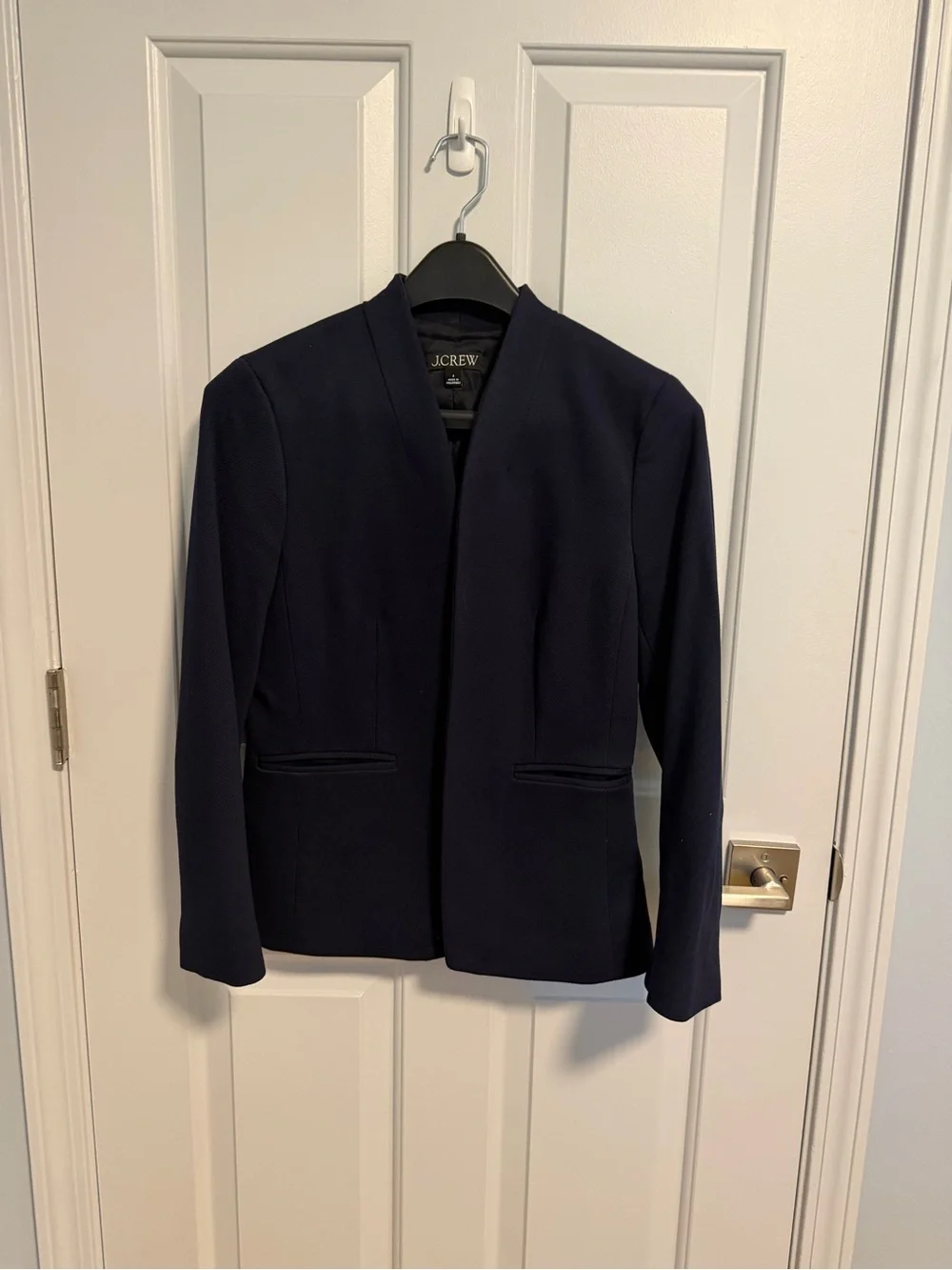 J. Crew Women's Navy Collarless Blazer size 4